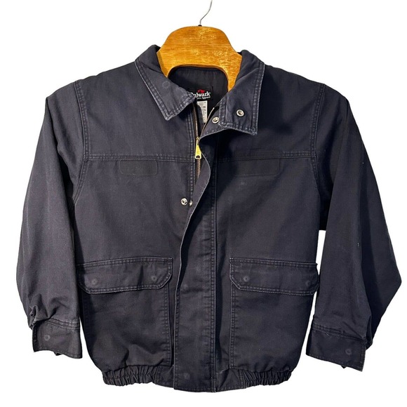 Bulwark Protective Apparel Flame Resistant Jacket Size M-RG Navy Blue - Picture 1 of 8